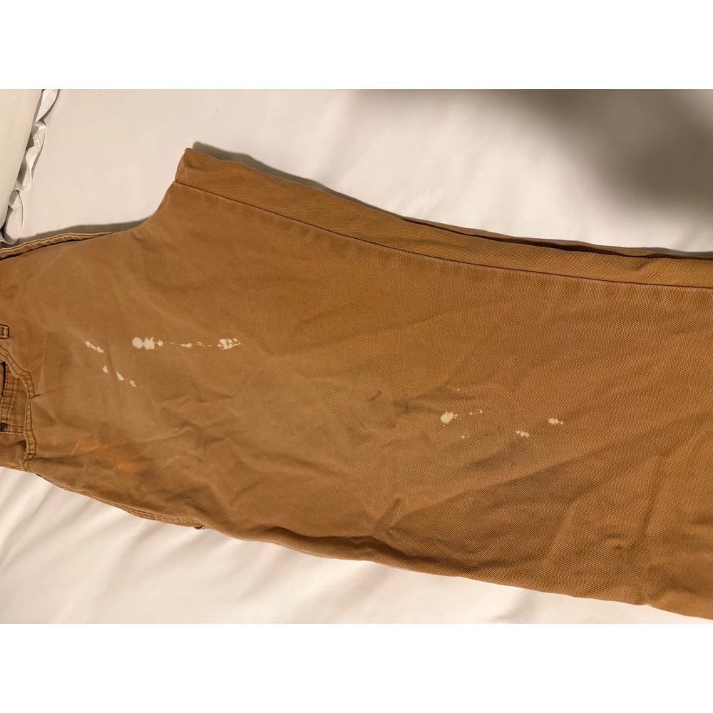 Dickies Work Pants Tan Carpenter Utility Canvas Men Size 36x30 Flaws - Picture 2 of 9